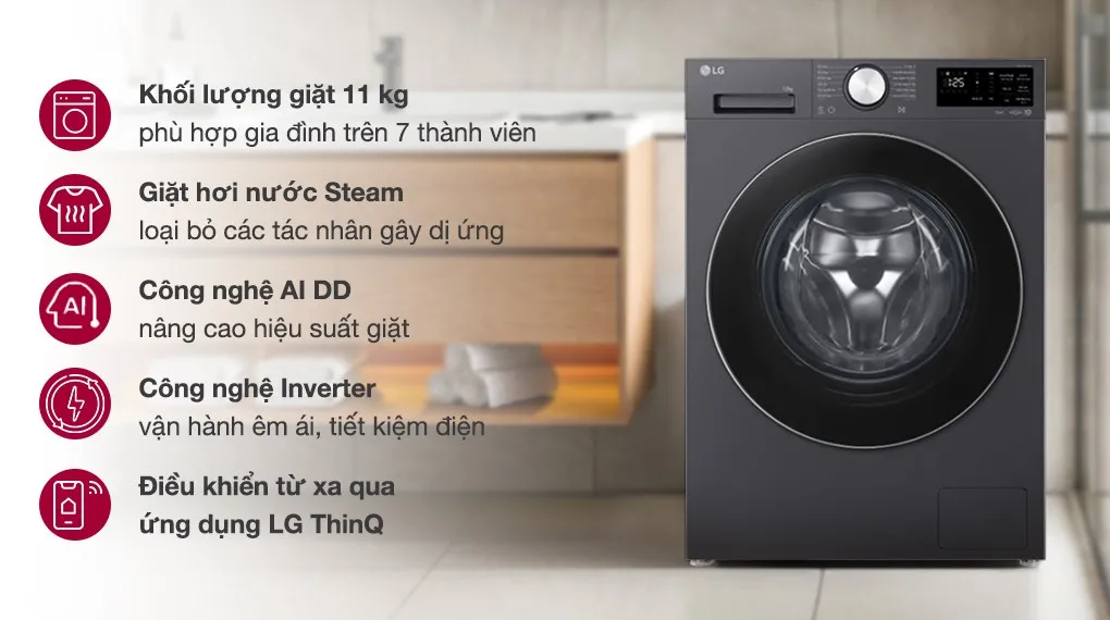 Máy giặt LG 11kg FX1411N5G