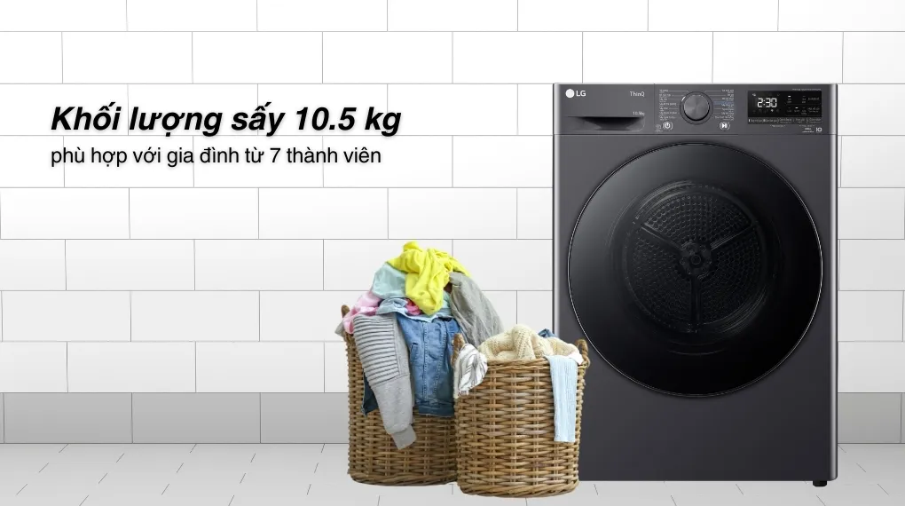 Máy sấy LG 10.5 kg DVHP50M
