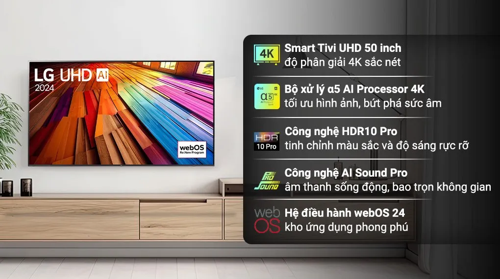 TV LG 50 Inch 50UT8050PSB