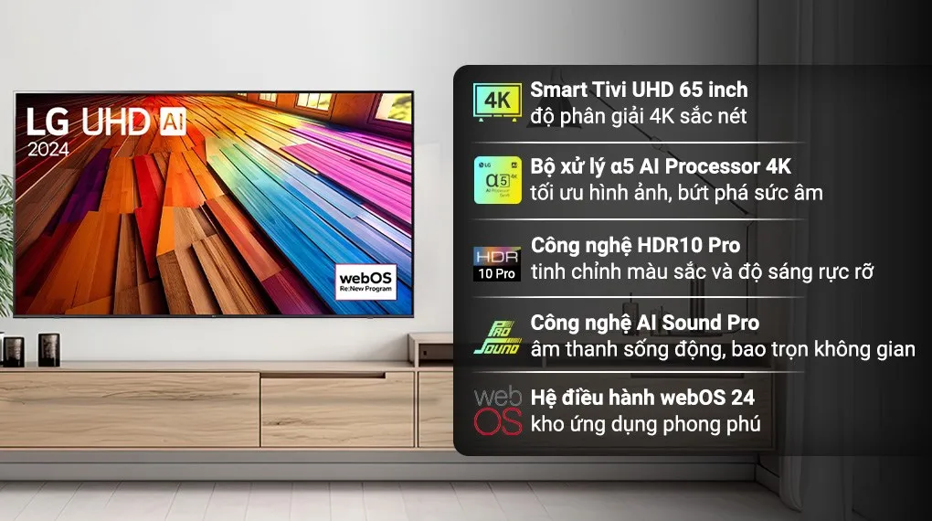 TV LG 65 Inch 65UT8050PSB