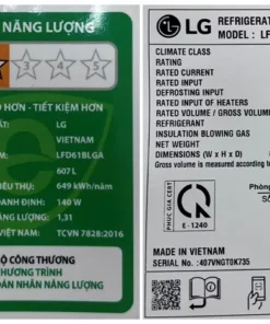 Tủ lạnh LG 607 lít LFD61BLGA