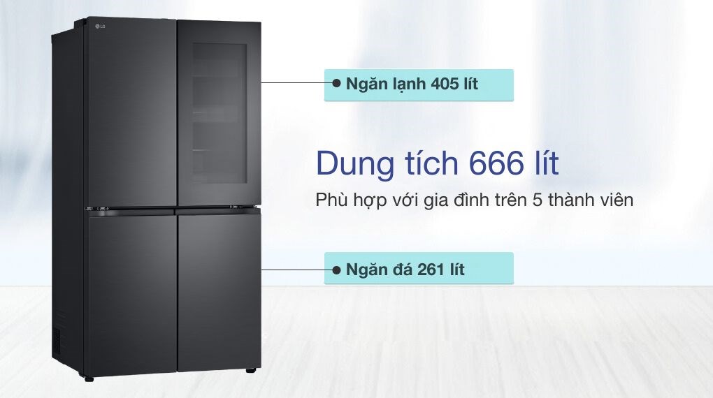 Tủ lạnh LG 666L LFB66BLMI