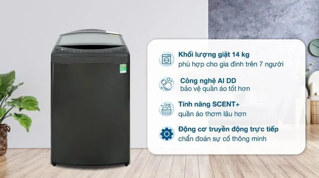 Máy giặt LG AI DD Inverter 14 kg TV2514DV3B
