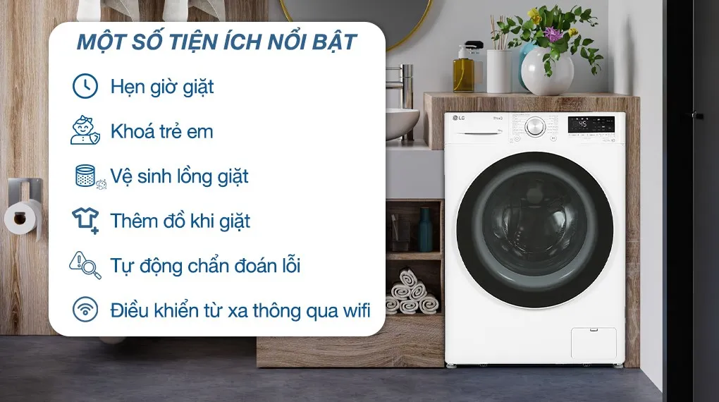 Máy giặt LG AI DD Inverter 10 kg FV1410S4W1