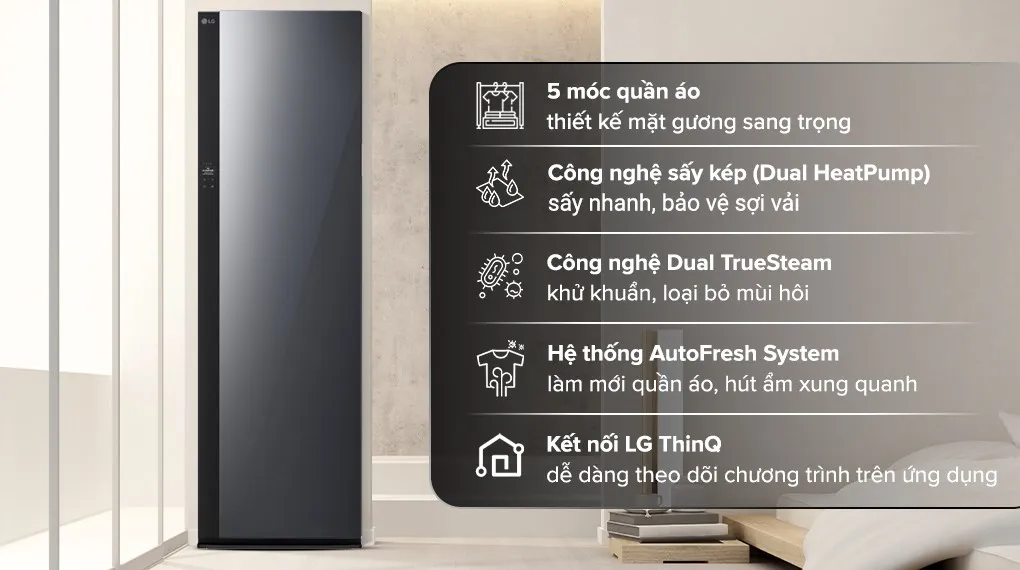 Tủ chăm sóc quần áo LG SC5GMR80H Styler