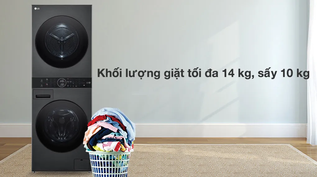 Máy giặt sấy LG WashTower WT1410NHB 14kg10kg