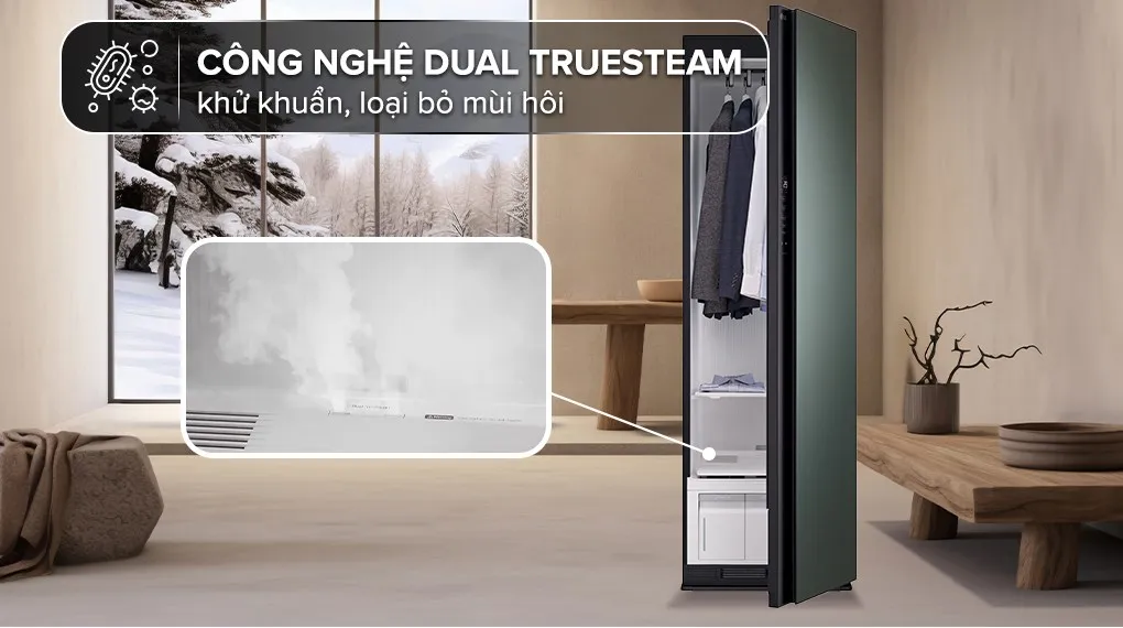 Tủ chăm sóc quần áo LG Styler 5 móc xanh SC5MNR4G